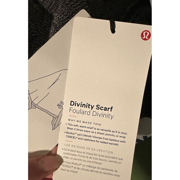Lululemon Divinity Scarf Convertible Shawl Poncho Wrap Chic cashmere One Size - Picture 4 of 5